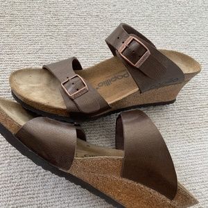 Birkenstock Papillo Dorothy Toffee Cork Wedge 38